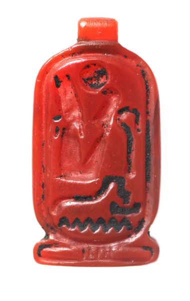 Picture of ANCIENT EGYPT. CARNELIAN STONE CARTOUCHE AMULET / PENDANT. WITH THE  NAME OF KING RAMESSES IV 