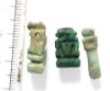 Picture of ANCIENT EGYPT. LOT OF 3 FAIENCE & ONE STONE AMULETS. 600 - 300 B.C