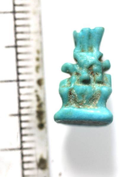 Picture of ANCIENT EGYPT. FAIENCE BES AMULET. 600 - 300 B.C