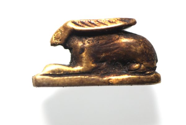 Picture of ANCIENT EGYPT. NEW KINGDOM  GOLD HARE AMULET . 1250 B.C