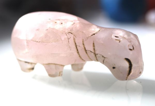 Picture of ANCIENT EGYPT. LARGE AMETHYST HIPPOPOTAMUS. 1250 B.C