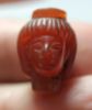 Picture of ANCIENT EGYPT.  STONE HEAD AMULET , PRINCESS? . 1250 B.C  NEW KINGDOM. 19TH DYNASTY 