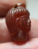 Picture of ANCIENT EGYPT.  STONE HEAD AMULET , PRINCESS? . 1250 B.C  NEW KINGDOM. 19TH DYNASTY 