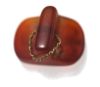 Picture of ANCIENT EGYPT CARNELIAN SEAL AMULET WITH IT'S GOLD RING. 1250 B.C