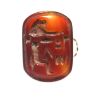 Picture of ANCIENT EGYPT CARNELIAN SEAL AMULET WITH IT'S GOLD RING. 1250 B.C.  QUEEN HATSHEPSUT'S NAME