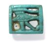 Picture of ANCIENT EGYPT-  FAIENCE EYE OF HORUS AMULET. 600 - 300 B.C