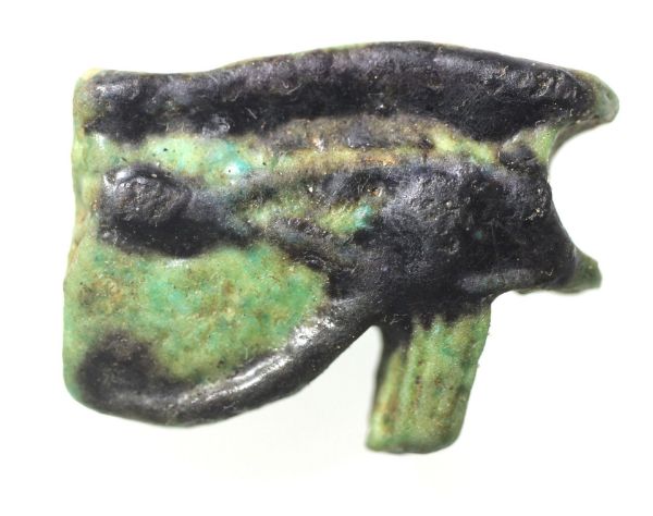 Picture of ANCIENT EGYPT. FAIENCE EYE OF HORUS AMULET. 600 - 300 B.C