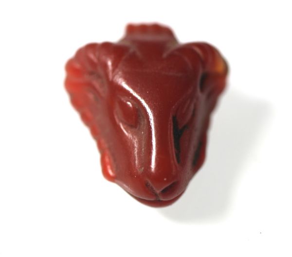 Picture of ANCIENT EGYPT. NEW KINGDOM  CARNELIAN KHNUM  AMULET. 1250 B.C 