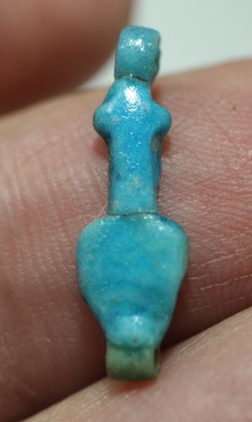 Picture of ANCIENT EGYPT. AMARNA FAIENCE AMULET. TIME OF KING TUTANKHAMUN. 15TH CENTURY B.C