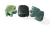 Picture of ANCIENT EGYPT. 3 FAIENCE EYES OF HORUS AMULETS. 600 - 300 B.C