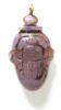 Picture of ANCIENT EGYPT. AMETHYST HEART AMULET WITH ORIGINAL ANCIENT GOLD LOOP ATTACHED . NEW KINGDOM 1250 B.C