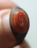 Picture of  ANCIENT EGYPT. ROMAN IRON RING WITH STONE INTAGLIO. 100 - 200 A.D