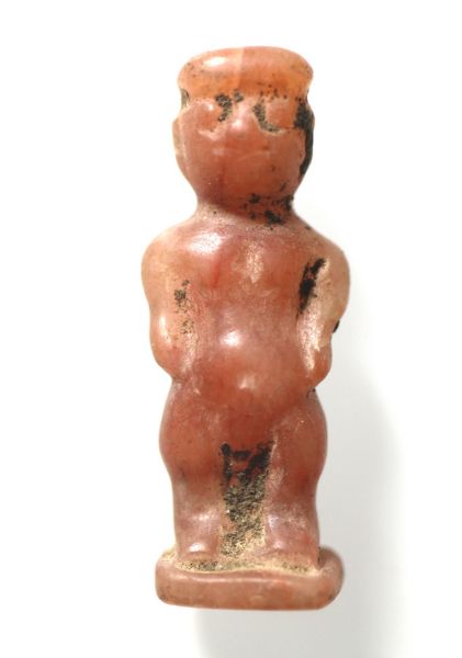 Picture of ANCIENT EGYPT.  CARNELIAN PATAIKOS AMULET . 1250 B.C. NEW KINGDOM