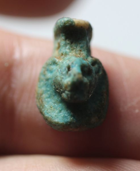 Picture of ANCIENT EGYPT. NICE FAIENCE AMULET OF A LION . 600 - 300 B.C