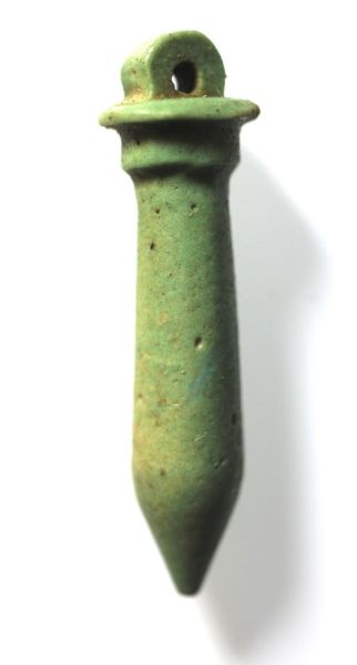 Picture of ANCIENT EGYPT.  FAIENCE PAPYRUS SCEPTRE AMULET. 600 - 300 B.C