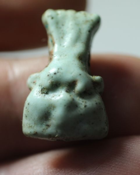 Picture of ANCIENT EGYPT.  FAIENCE BES AMULET. 600 - 300 B.C