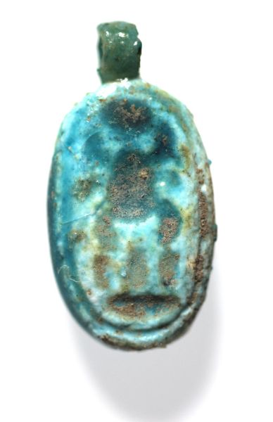 Picture of ANCIENT EGYPT. AMARNA  FAIENCE RING FRAGMENT. 14TH CENTURY B.C  KING TUTANKHAMUN'S NAME.