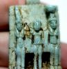 Picture of ANCIENT EGYPT. FAIENCE TRIAD AMULET. LARGE. 600-300 B.C