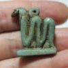 Picture of ANCIENT EGYPT. FAIENCE HYBRID AMULET. A COMBINATION OF A COBRA AND A VULTURE.  600-300 B.C