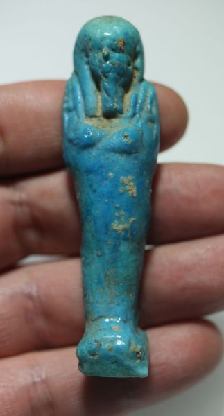 Picture of ANCIENT EGYPT. 26TH DYNASTY. FAIENCE USHABTI. 600 - 300 B.C