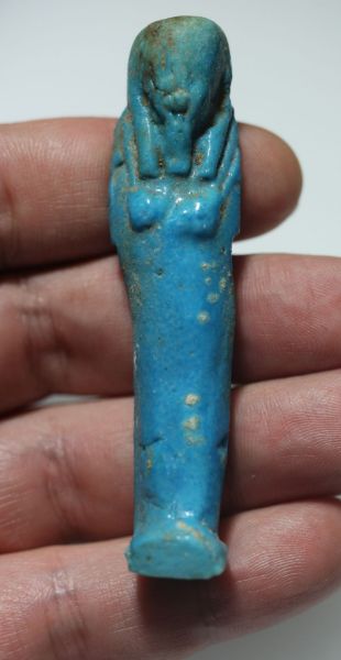 Picture of ANCIENT EGYPT. 26TH DYNASTY. FAIENCE USHABTI. 600 - 300 B.C