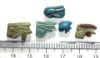 Picture of ANCIENT EGYPT. FAIENCE EYES OF HORUS AMULETS. 600- 300 B.C (FIVE)