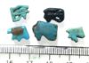 Picture of ANCIENT EGYPT. FAIENCE EYES OF HORUS AMULETS. 600- 300 B.C (FIVE)