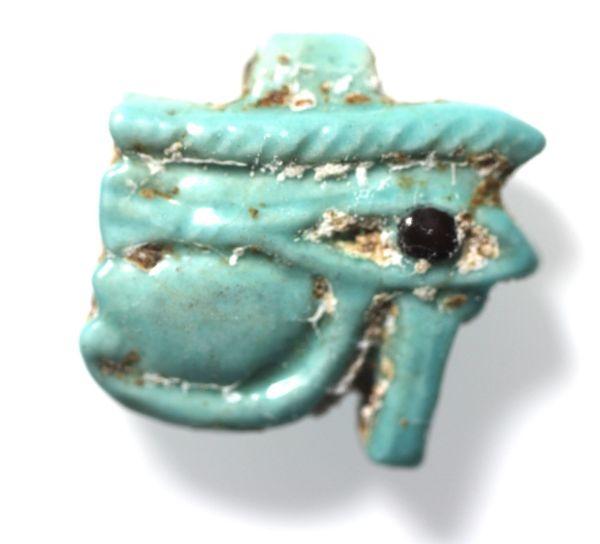 Picture of ANCIENT EGYPT. FAIENCE EYE OF HORUS AMULET. 600- 300 B.C