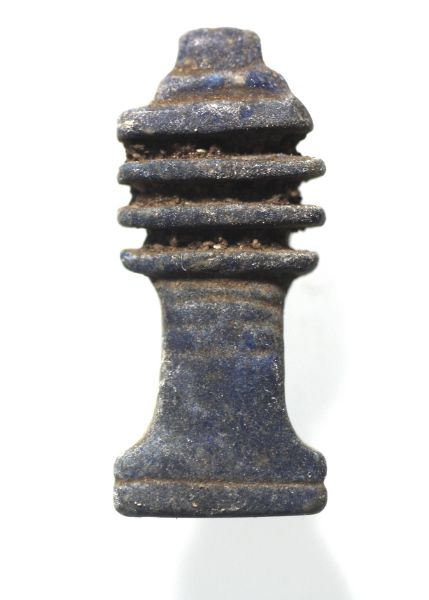 Picture of ANCIENT EGYPT. LAPIS LAZULI STONE DJED PILLAR AMULET . 1250 B.C