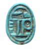 Picture of ANCIENT EGYPT. FAIENCE SCARAB. NEW KINGDOM . 1400 - 1200 B.C