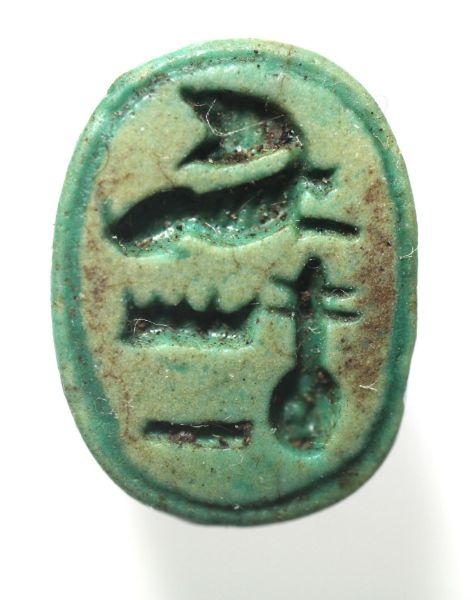 Picture of ANCIENT EGYPT. FAIENCE SCARAB. NEW KINGDOM . 1400 - 1200 B.C