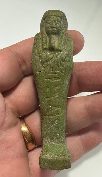 Picture of ANCIENT EGYPT. 26TH DYNASTY. FAIENCE USHABTI. 600 - 300 B.C  FOR SAMEREF PRIEST