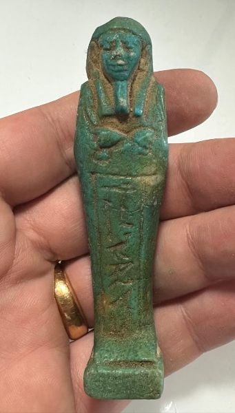 Picture of ANCIENT EGYPT. 26TH DYNASTY. FAIENCE USHABTI. 600 - 300 B.C  FOR SAMEREF PRIEST