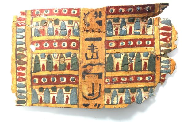 Picture of ANCIENT EGYPTIAN CARTONNAGE PANEL . C. 600 - 300 B.C