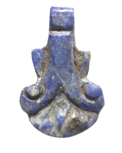 Picture of ANCIENT EGYPT. LAPIS LAZULI LOTUS PETAL  AMULET. 1250 B.C  NEW KINGDOM