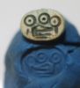 Picture of ANCIENT EGYPT.  GLAZED STONE SCARAB ANUBIS. CIRCULAR DESIGNS 1400 - 1200  B.C  NEW KINGDOM