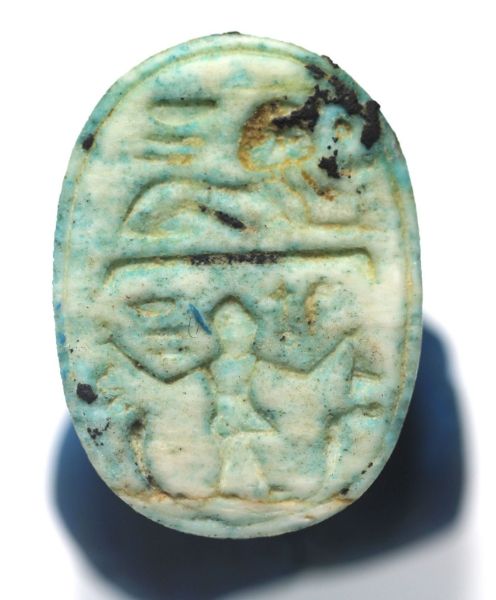 Picture of ANCIENT EGYPT.  STONE SCARAB STUNNING OPEN WORK.  1400 - 1200  B.C  NEW KINGDOM