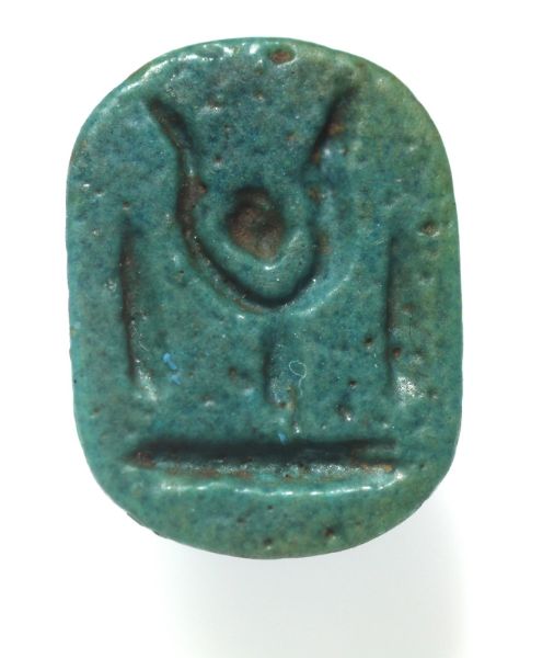 Picture of ANCIENT EGYPT.  FAIENCE SCARAB  1400 - 1200  B.C  NEW KINGDOM