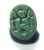 Picture of ANCIENT EGYPT.  FAIENCE SCARAB.  1400 - 1200  B.C  NEW KINGDOM