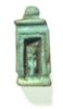 Picture of ANCIENT EGYPT.  FAIENCE SHRINE AMULET WITH BABY HORUS.  600 - 300  B.C