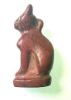 Picture of ANCIENT EGYPT.  LARGE RED JASPER AMULET OF A CAT.  1400 - 1200  B.C