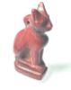 Picture of ANCIENT EGYPT.  LARGE RED JASPER AMULET OF A CAT.  1400 - 1200  B.C