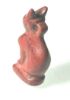 Picture of ANCIENT EGYPT.  LARGE RED JASPER AMULET OF A CAT.  1400 - 1200  B.C