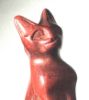 Picture of ANCIENT EGYPT.  LARGE RED JASPER AMULET OF A CAT.  1400 - 1200  B.C