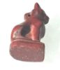 Picture of ANCIENT EGYPT.  LARGE RED JASPER AMULET OF A CAT.  1400 - 1200  B.C