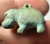 Picture of ANCIENT EGYPT.  FAIENCE HIPPOPOTAMOUS AMULET.  1075 - 650  B.C