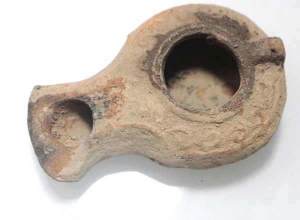 Picture of ANCIENT HOLY LAND. TERRACOTTA OIL LAMP. HERODIAN ERA. 1ST CENTURY A.D