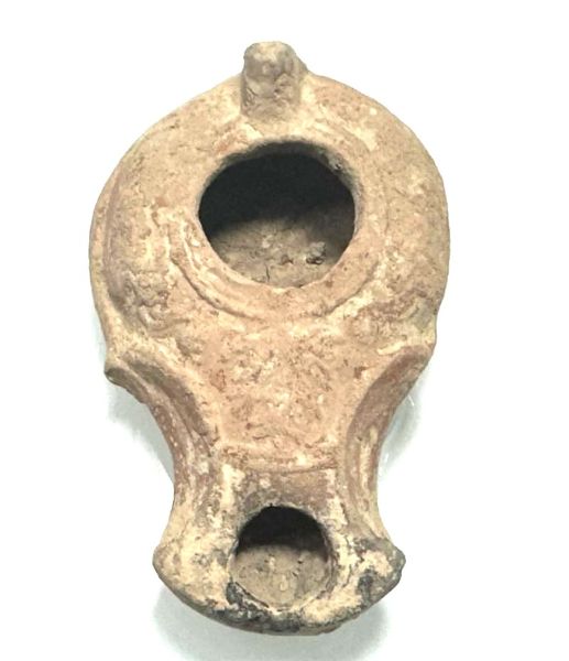 Picture of ANCIENT HOLY LAND. TERRACOTTA OIL LAMP. HERODIAN ERA. 1ST CENTURY A.D