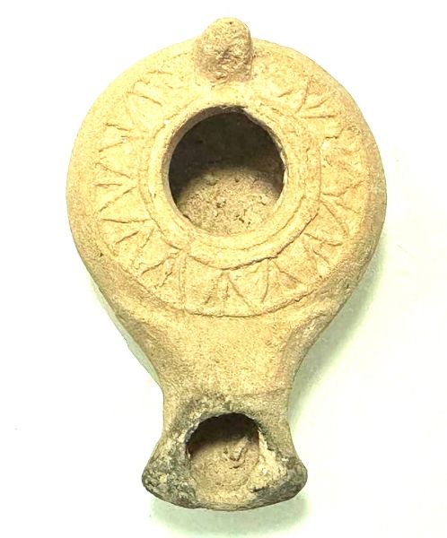 Picture of ANCIENT HOLY LAND. TERRACOTTA OIL LAMP. HERODIAN ERA. 1ST CENTURY A.D