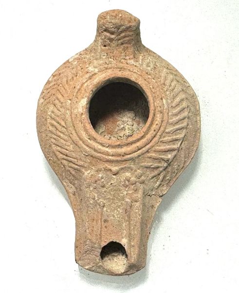 Picture of ANCIENT HOLY LAND. TERRACOTTA OIL LAMP. HERODIAN ERA. 1ST CENTURY A.D